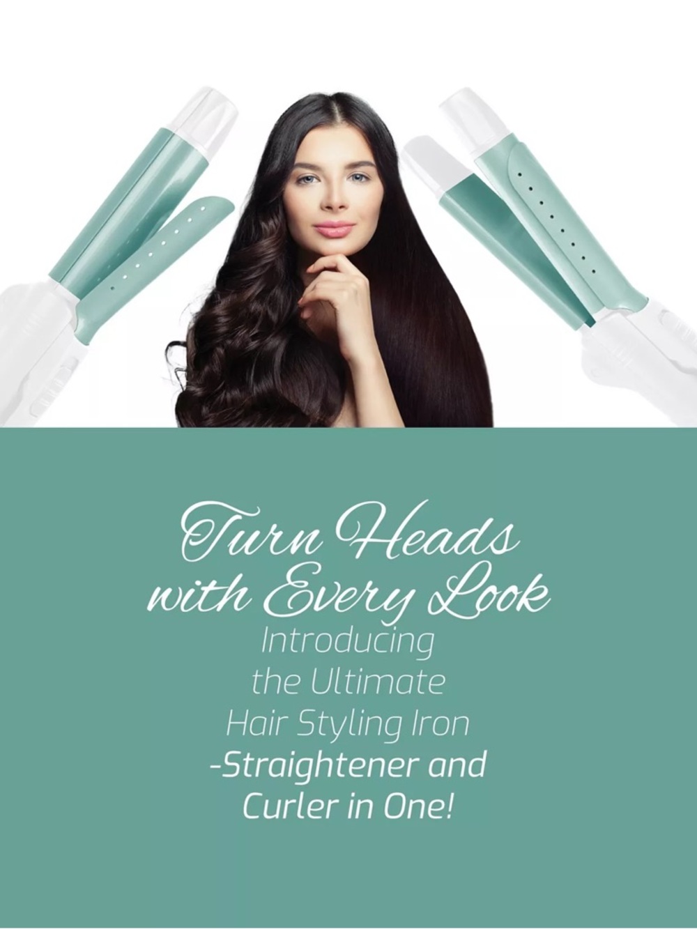Curler 2-in-1 Ceramic Hair Straightener Curler - Picture 2 of 5
